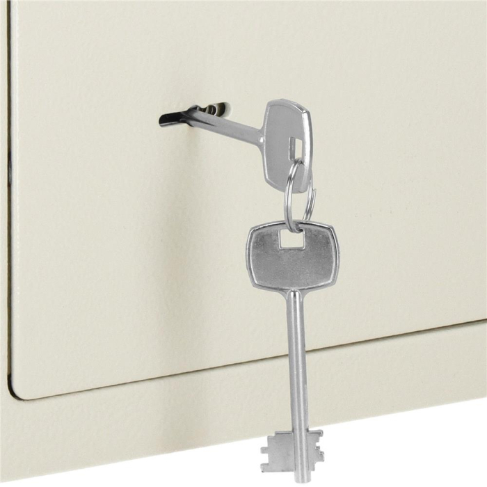Seif standard cu cheie, 170x230x170 mm, Otel, Bej [11]