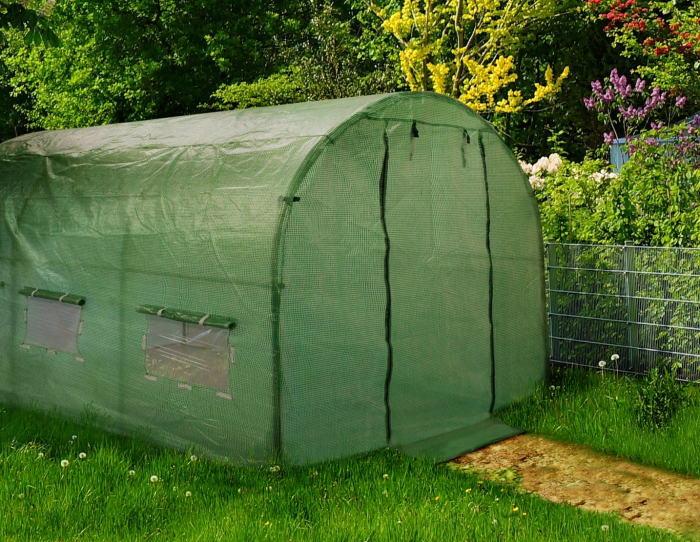 Sera de gradina, tip tunel cu cadru metalic, 300x800cm, verde, 24mp [10]