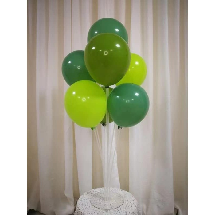 Set 10 Baloane din Latex, , Model Party, 30 cm, Verde Diferite Nuante, 2.8 g [9]