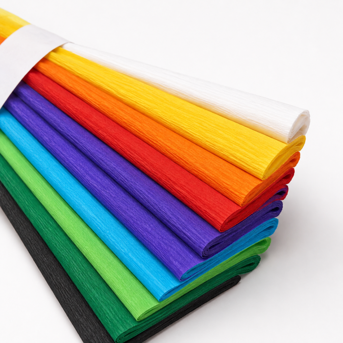 Set 10 Bucati Hartie Creponata Colorata pentru Lucru Manual si Activitati DIY, 10 Culori, ORIGINAL DEALS [7]
