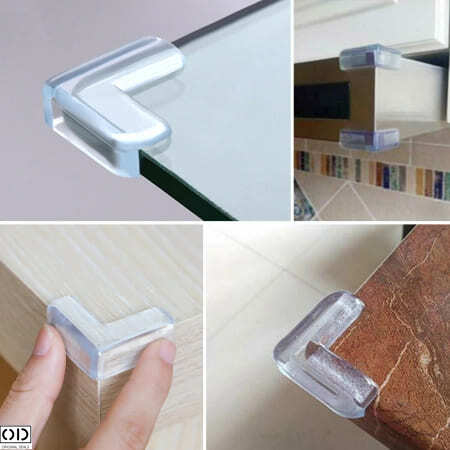 Set 10 Coltare din Silicon pentru Protectie Ridicata la Colturile Mobilei, pentru Siguranta Copii, din Silicon, Triunghi [16]
