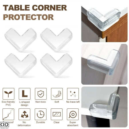 Set 10 Coltare din Silicon pentru Protectie Ridicata la Colturile Mobilei, pentru Siguranta Copii, din Silicon, Triunghi [22]