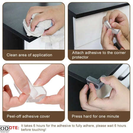 Set 10 Coltare din Silicon pentru Protectie Ridicata la Colturile Mobilei, pentru Siguranta Copii, din Silicon, Triunghi [13]