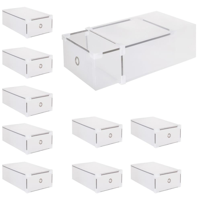 Set 10 cutii organizare pentru pantofi, 34x22x13, transparent [6]