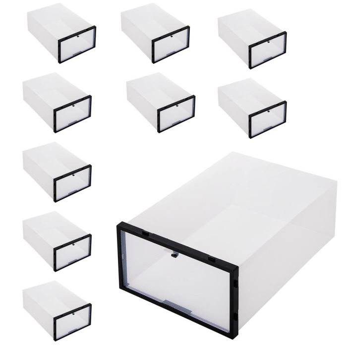 Set 10 cutii organizare pentru pantofi, 34x23x13, transparent [6]