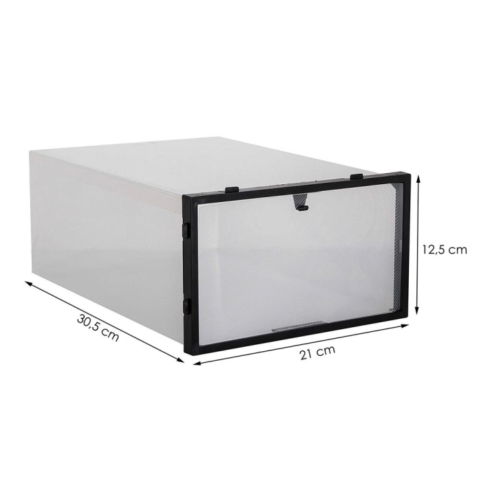 Set 10 cutii organizare pentru pantofi, 34x23x13, transparent [9]