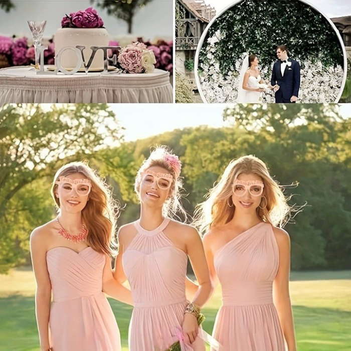 Set 10 Ochelari, , Tematica Petrecerea Burlacitelor, Model Team Bride si Bride to Be, 9 x Roz, 1 x Alb [4]