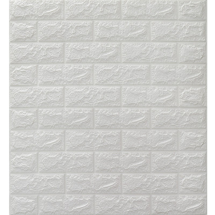 Set 10 Placi de Tapet, , Autoadezive, 70 x 77 cm, 3.5 mm Grosime, Suprafata Acoperita 5.3 mp, din PVC, Model Caramida, Gri [5]