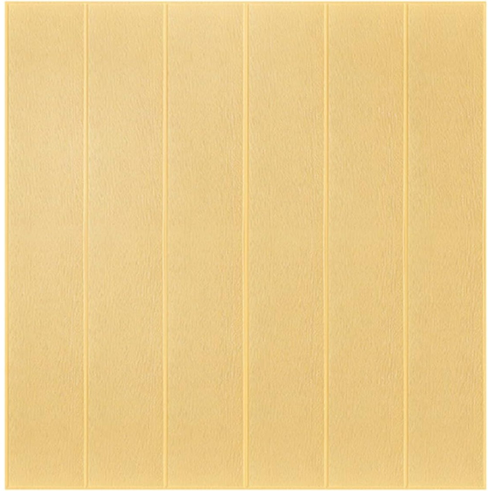 Set 10 Placi Tapet 3D, , 70 x 70 cm, Grosime 3 mm, din Rasina, Tip Placi de Lemn, Suprafata Acoperita 4.9 mp, Crem Deschis [5]