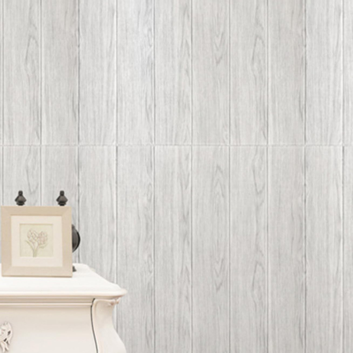 Set 10 Placi Tapet 3D, , 70 x 70 cm, Grosime 3 mm, din Rasina, Tip Placi de Lemn, Suprafata Acoperita 4.9 mp, Gri Deschis [2]
