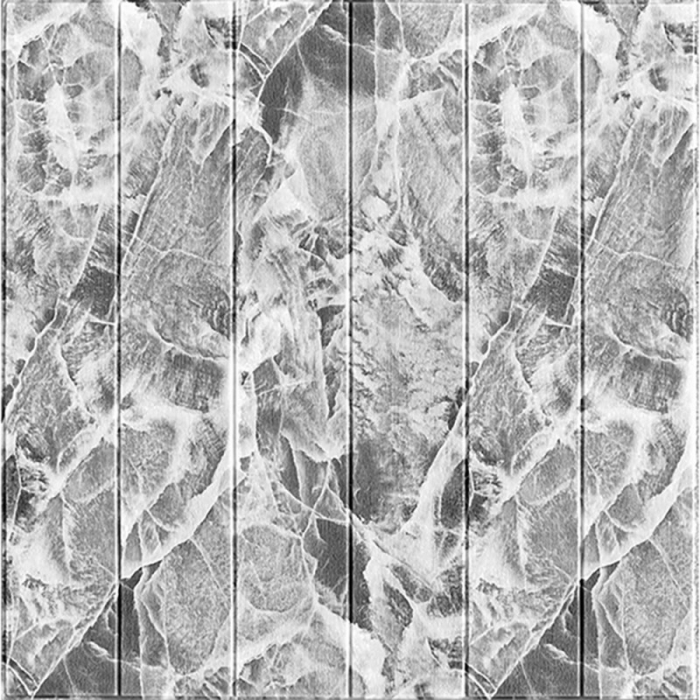 Set 10 Placi Tapet 3D, , 70 x 70 cm, Grosime 3 mm, din Rasina, Tip Placi de Lemn, Suprafata Acoperita 4.9 mp, Gri Marmorat [5]