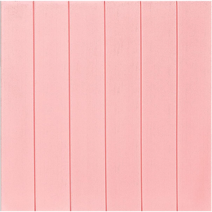 Set 10 Placi Tapet 3D, , 70 x 70 cm, Grosime 3 mm, din Rasina, Tip Placi de Lemn, Suprafata Acoperita 4.9 mp, Roz Pudrat [4]