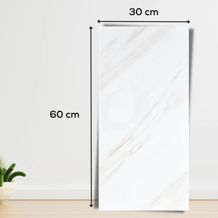 Set 10 Placi Tapet, , 60 x 30 cm, Grosime 1.5 mm, din PVC, Model Imitatie de Marmura, Suprafata acoperita 1.8 mp, Galben [4]