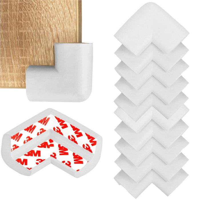 Set 10 protectii colturi pentru siguranta copii, 60x35mm, spuma EPE, gri [2]