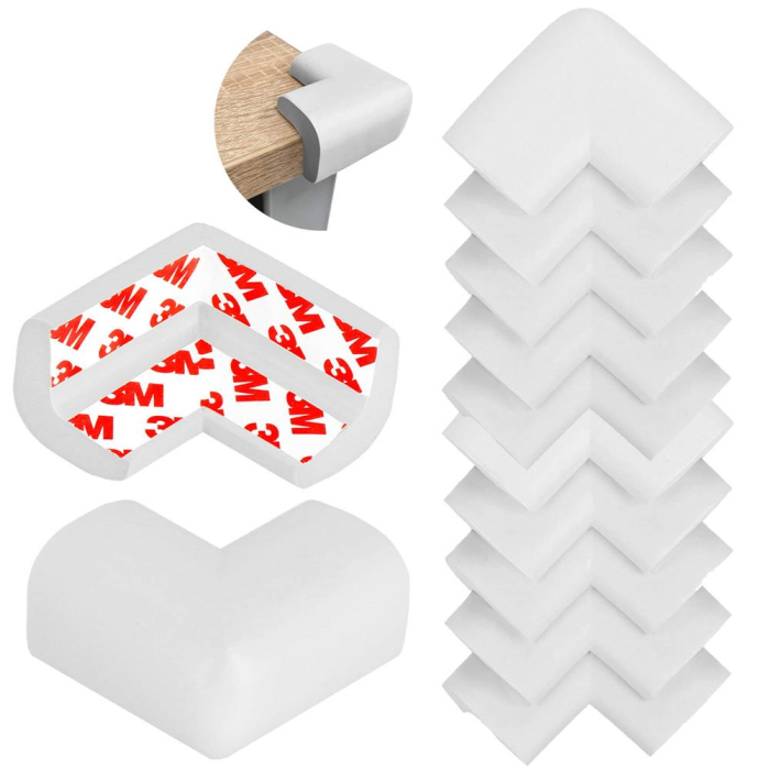Set 10 protectii colturi pentru siguranta copii, 60x35mm, spuma EPE, gri [11]