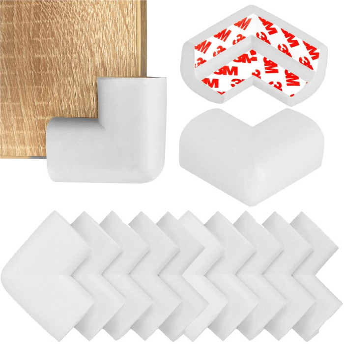 Set 10 protectii colturi pentru siguranta copii, 60x35mm, spuma EPE, gri [6]