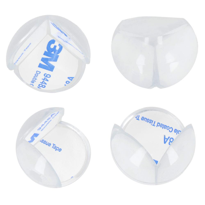 Set 10 protectii colturi pentru siguranta copii, drepte, 40x20mm, silicon, transparent [9]