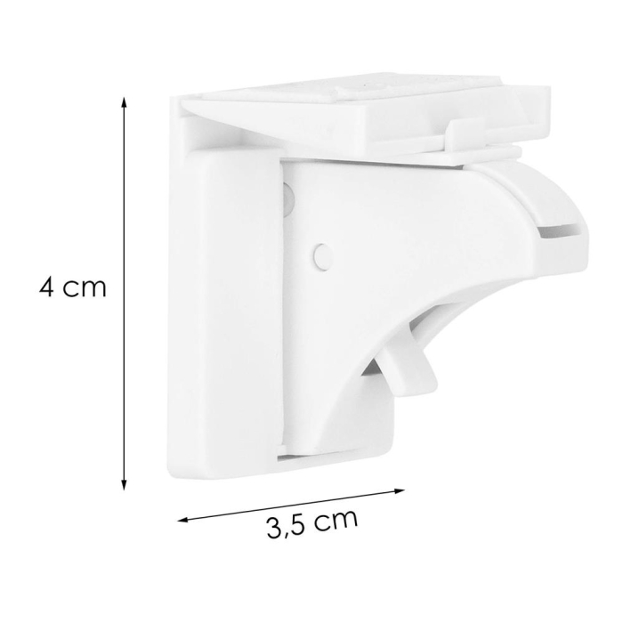 Set 4 sigurante magnetice ascunse, blocator sertare si usi, 2 sisteme fixare incluse, alb [29]