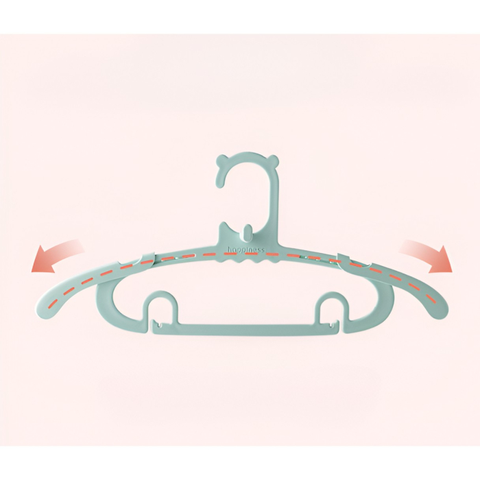 Set 10 Umerase pentru Copii, , Potrivite pentru Uscarea si Depozitarea Hainelor de Bebelusi, 28x16.7 cm, Verde [3]