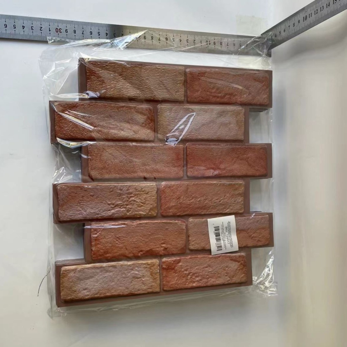 Set 10 x Placi Tapet Autocolant 3D cu Imitatie de Caramida, pentru Perete Bucatarie Sufragerie, Usor de Curatat, Rezistent la Apa, Autoadeziv, 30x30 cm, Maro [2]