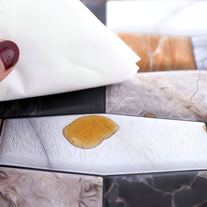 Set 10 x Placi Tapet Autocolant 3D cu Imitatie de Marmura Asimetrica, pentru Perete Bucatarie Sufragerie, Usor de Curatat, Rezistent la Apa, Autoadeziv, 30x30 cm, Maro Gri Negru [4]