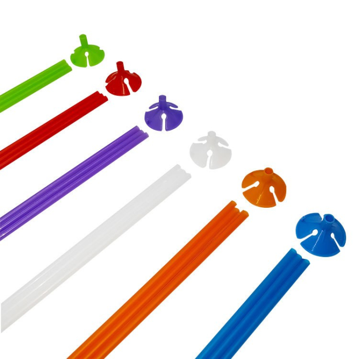 Set 100 Bete cu Rozete pentru Baloane, , Suporturi de plastic, Usor de instalat, Reutilizabil, Pentru aniversare, Nunta, Ziua de Nastere, Decorar, 40 cm, Multicolore [5]