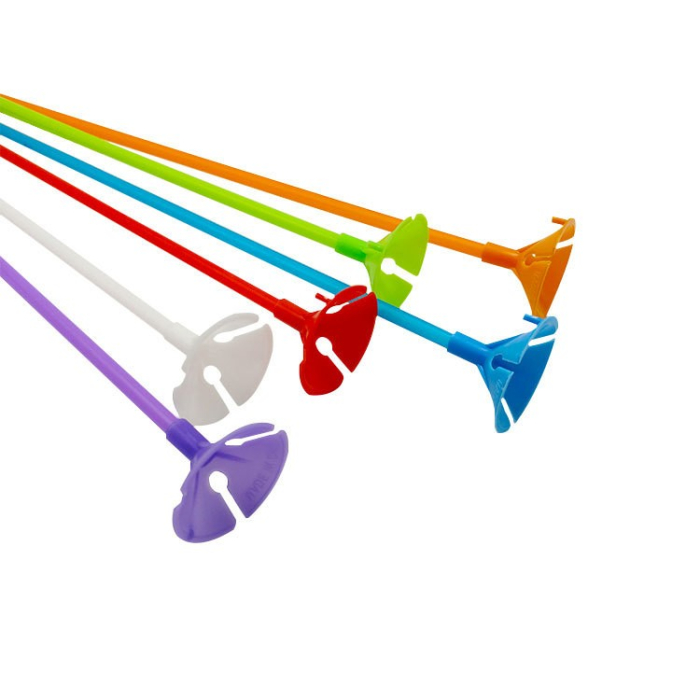 Set 100 Bete cu Rozete pentru Baloane, , Suporturi de plastic, Usor de instalat, Reutilizabil, Pentru aniversare, Nunta, Ziua de Nastere, Decorar, 40 cm, Multicolore [4]