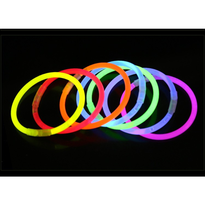 Set 100 Bratari Luminoase, , pentru Petreceri, Fosforescente, Glow Sticks, 20 cm, Multicolor [4]
