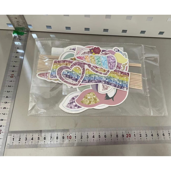 Set 12 Accesorii pentru Petrecere, , Props pentru Photo Corner, Tema Aniversare Copii, Multicolor [6]