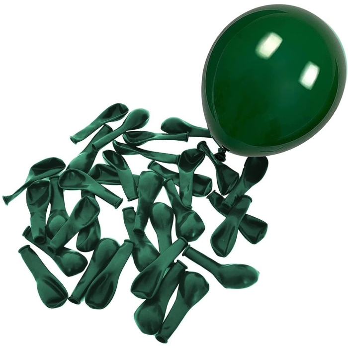 Set 12 Baloane, , din Latex Standard, 13 cm, Verde Inchis [5]