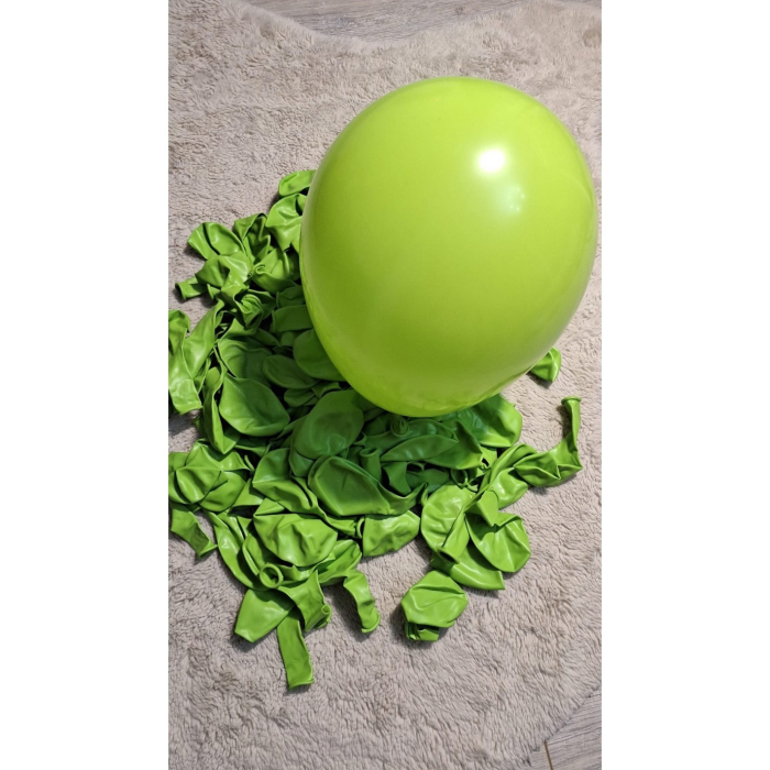 Set 12 Baloane, , din Latex Standard, 25 cm, Verde Lime [3]