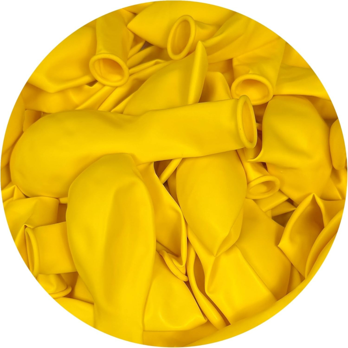 Set 12 Baloane, , din Latex Standard, 30 cm, Galben [2]