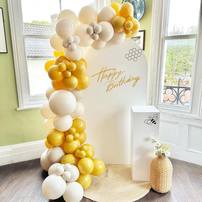 Set 12 Baloane, , din Latex Standard, 30 cm, Galben Mustar [4]