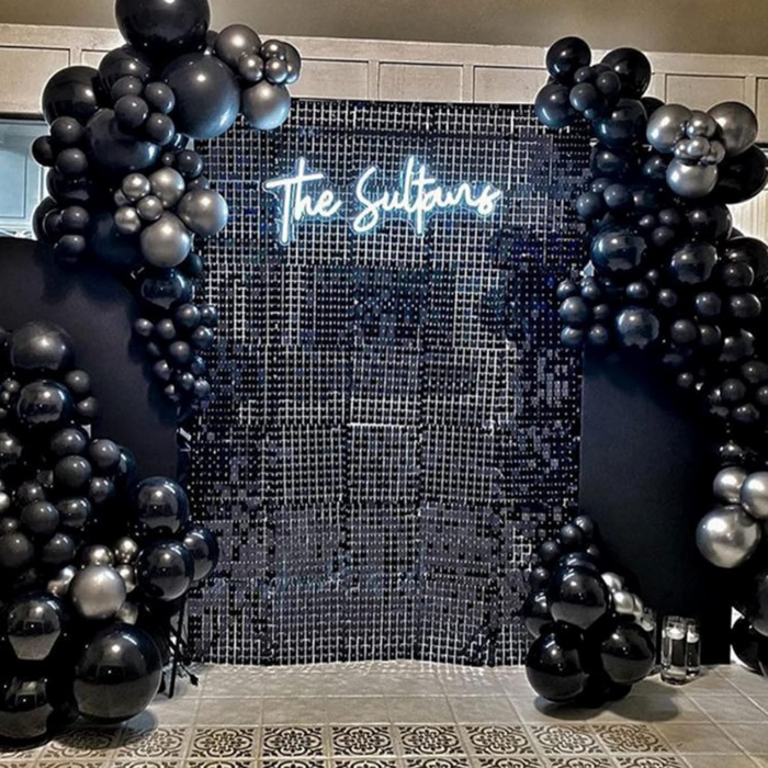 Set 12 Baloane, , din Latex Standard, 30 cm, Negru [2]