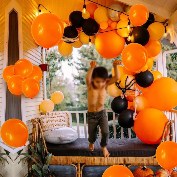 Set 12 Baloane, , din Latex Standard, 30 cm, Portocaliu [2]