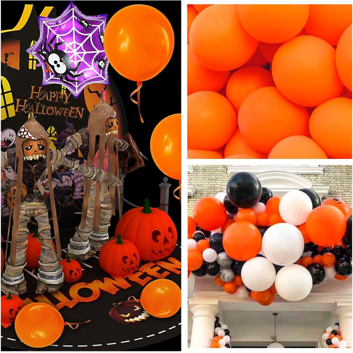 Set 12 Baloane, , din Latex Standard, 30 cm, Portocaliu [3]