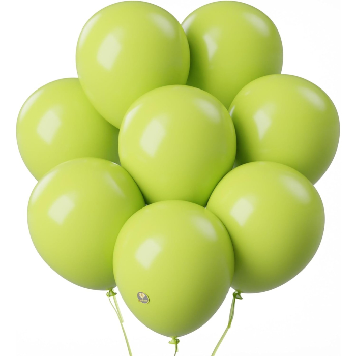 Set 12 Baloane, , din Latex Standard, 30 cm, Verde Lime [2]