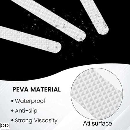 Set 12 Benzi Anti Alunecare pentru Podea Baie, Cabina de Dus, Cada si Scari din Silicon Auto Adeziv, 2 x 20 cm [9]