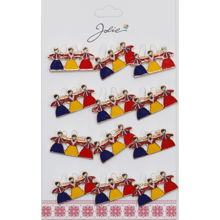 Set 12 Brose Martisor Primavara 3 Fete Tricolor Joaca Hora [1]