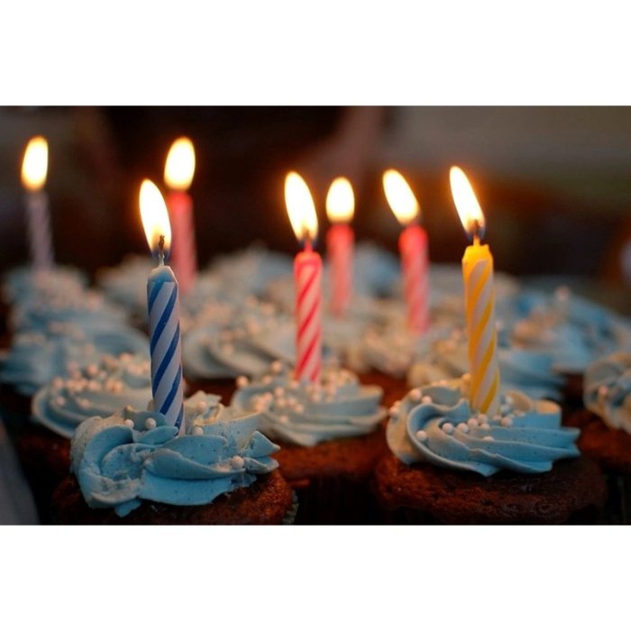 Set 12 Lumanari de Tort, , Model Spirala cu Suport, Party, 6.5 cm, din Parafina, Multicolor [5]