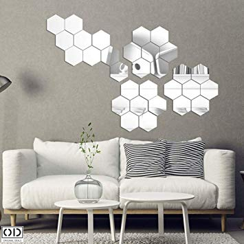 Oglinzi Hexagonale Decorative Autoadezive Oglinda Acrilica [10]