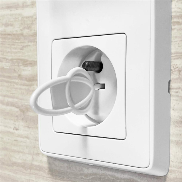 Set 12 protectii pentru prize copii, deblocare cu cheie, 35mm, alb [4]