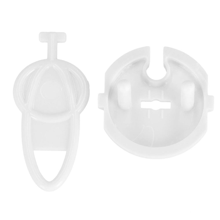 Set 12 protectii pentru prize copii, deblocare cu cheie, 35mm, alb [7]