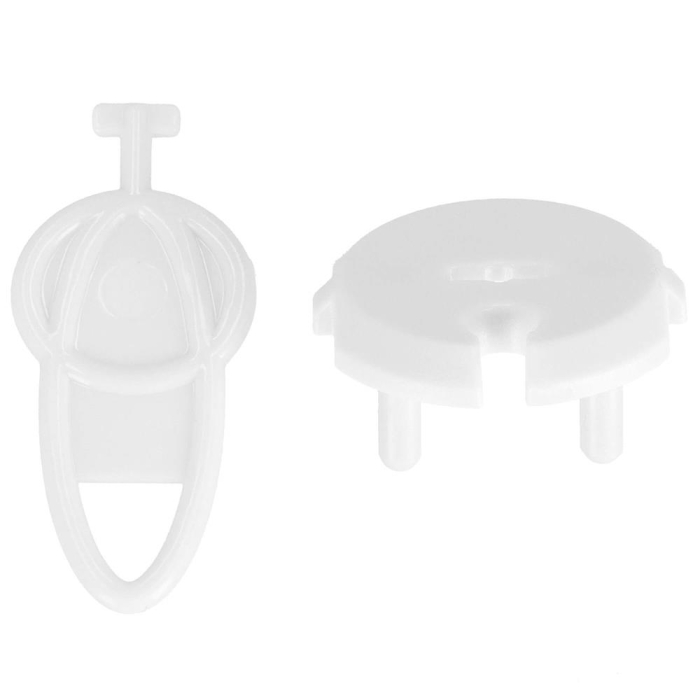 Set 12 protectii pentru prize copii, deblocare cu cheie, 35mm, alb [9]