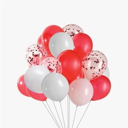 Set 15 baloane pentru petrecere, , alb/rosu, 30 cm [2]