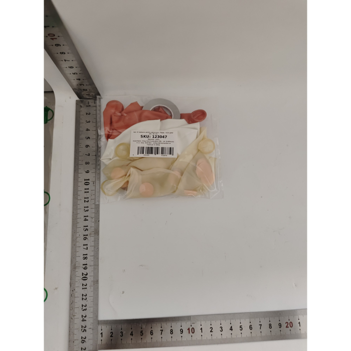 Set 15 baloane pentru petrecere, , rose gold/ alb, 30 cm [6]