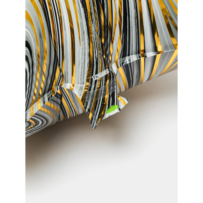 Set 2 Baloane din Folie Metalizata, , Figurine Inima si Stea, Model Marmura, 45 cm, Ambalaj Individual, Pai Inclus, Umflare cu Aer sau Heliu, Bej [5]