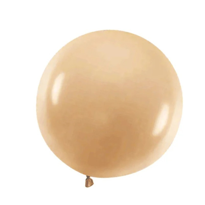 Set 2 Baloane din Latex, , Model Party Jumbo, 90 cm, Auriu Argintiu, 35 g [3]