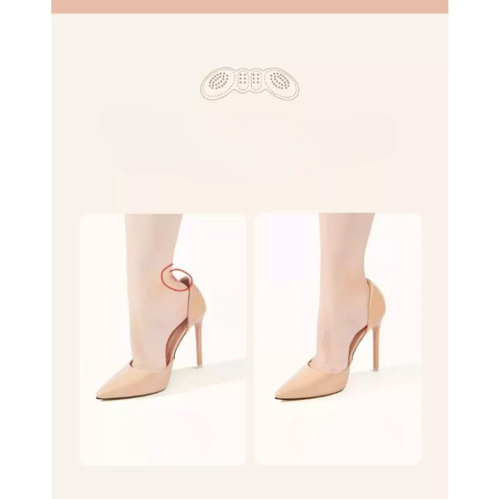 Set 2 Branturi cu Pernute pentru Calcai, , Suport Interior pentru Incaltaminte, Marime Universala, Aderent pe Piele, Crem [4]