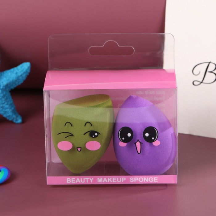 Set 2 Buretei de Machiaj, , Puternic Absorbant, Utilizare Umeda si Uscata, din Poliuretan, 4 x 6 cm, Multicolor [6]